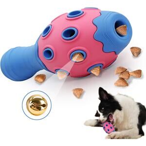 Dog Puzzle Toys Rubber Dog Chew Toys Treat Food Dispensing Dog Toys f...